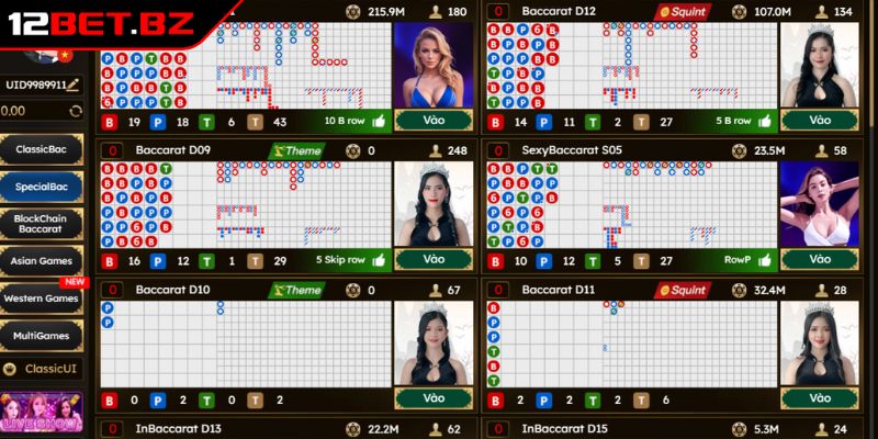 DG Casino 12BET - Sảnh Cược Đẳng Cấp, Trải Nghiệm Tuyệt Vời 3 Kho trò chơi đa dạng tại DG Casino