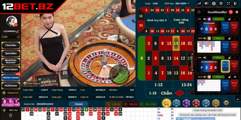 DG Casino 12BET - Sảnh Cược Đẳng Cấp, Trải Nghiệm Tuyệt Vời 2 Trải nghiệm Roulette trực tuyến